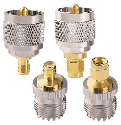 4er-Set UHF auf SMA Adapter, SO239/PL259 auf SMA, für Antennen