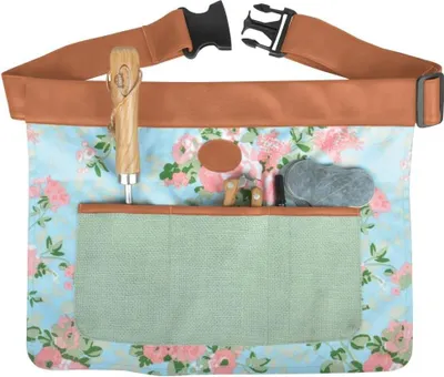 Produktbild von Jute Gartengeräteband mit Rosenprint, 46 x 1 x 34 cm, mit Tragetas, mit Klettverschluss