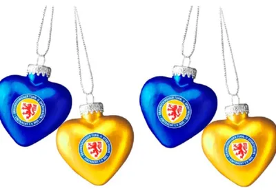 Immagine prodotto di Eintracht Braunschweig Decorazioni natalizie a forma di cuore, confezione da 4