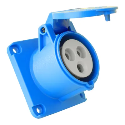 Obrázok produktu pre Vstavaná zásuvka CEE priama 230V 16A 3P 70x70 mm