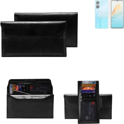 Produktbild von K-S-Trade Handy Hülle kompatibel mit ZTE Axon 40 Lite Schutz Hülle Tasche Schutz Case Handytasche Kunstleder schwarz, 1x