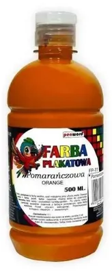 Zdjęcie produktu dla Farba plakatowa 500ml pomarańczowa - Penword