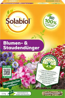 Produktbild von Solabiol Blumen- & Staudendünger 2,5 kg - Spezialdünger mit Sofort- und Langzeitwirkung