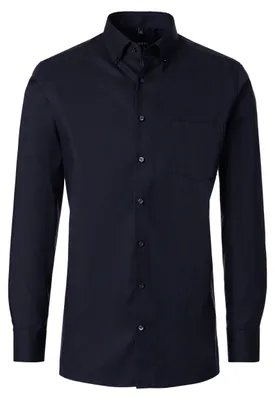 Produktbild von VENTI Herren Businesshemd Langarm Button-Down Comfort-Fit Marine 39