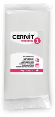 Produktbild von Cernit Polymer Clay N°1 Polymer-Ton White Opaque 500 g