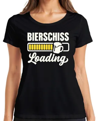 Productafbeelding van "Bierschiss" T-shirt voor , bierfeest, cadeau, vrijgezellenfeest, grappig, damesmodel, zwart, maat 3XL
