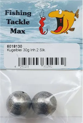 Produktbild von FTM Kugelblei - Angelgewicht, Gewicht / Inhalt:30g / 2 Stück