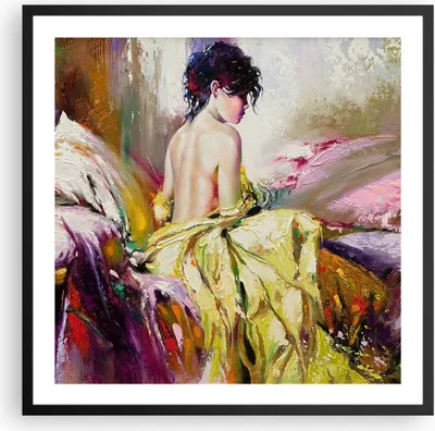 Produktbild von Gerahmtes Poster - Schwarzer Rahmen - Frau Modell - 60x60 cm - Wand Bild - Wanddeko - Wandbilder - Kunstposter - Wandposter - Bilderrahmen - Bilder - Kunstdruck - Wandbild - P2BAC60x60-3524