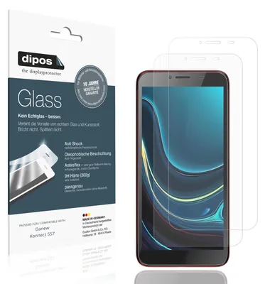Image de 2x Protection ecrán pour Danew Konnect 557 mat Verre souple Film Protecteur 9H dipos
