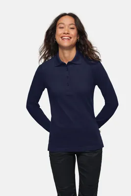 Produktbild von HAKRO MIKRALINAR® Longsleeve-Polo Damen 215 tinte, S