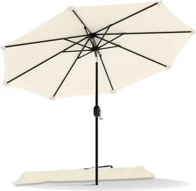 Produktbild von Sonnenschirm 270 cm, Knickbar, UV-Schutz, Beige, Balkon
