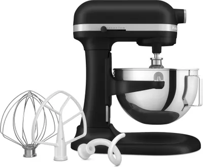 Zdjęcie produktu dla KitchenAid 5KSM55SXXEBM, Mikser stojący, Czarny, Bić, Ugniatać, Miksowanie, Mieszanie, 5,2 l, Metal, Stal nierdzewna
