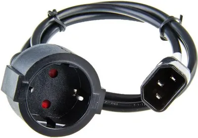 Image de InLine® câble adaptateur réseau, appareils froids C14 sur prise femelle avec contact de protection, 1m