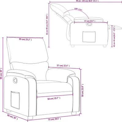Produktbild von vidaXL Relaxsessel Dunkelbraun Stoff