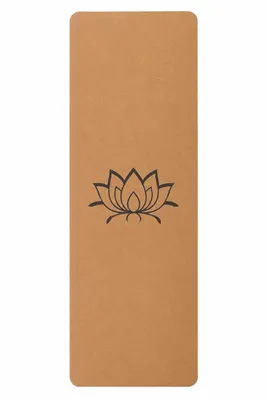 Produktbild von Korkmatte 61x183 cm mit Aufdruck SERENITY LOTUS für Yoga, Fitness und Pilates