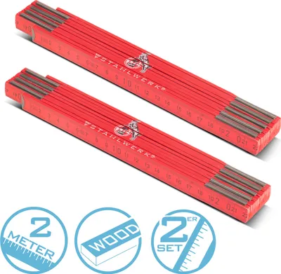 Obrázek produktu pro STAHLWERK Skládací pravidlo 1. FC Köln Edition 2er Set 2 m skládací pravidlo