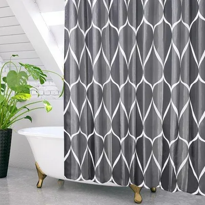 Produktbild von Unyqoos® wasserdichter und waschbarer Duschvorhang mit Ringen für das Badezimmer 180x180 cm