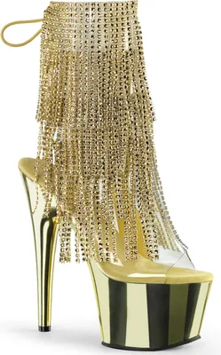 Produktbild von ADORE-1017RSF Damen Booties von Pleaser, Transparent Gold , EU 38, US 8