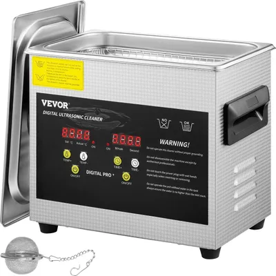 Immagine prodotto di Pulitore a ultrasuoni digitale 3L con riscaldatore e timer per la pulizia di gioielli e occhiali