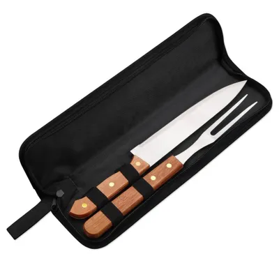 Zdjęcie produktu dla Zestaw do Grillowania w Etui Nóż i Widelec Sztućce Grillowe