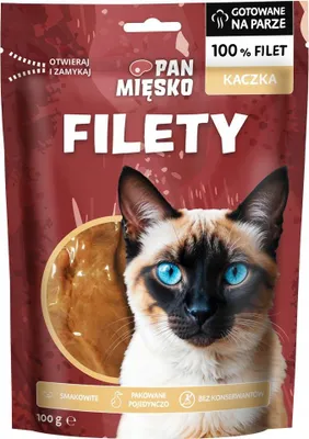 Obrázek produktu pro Mr. Meat pamlsky pro kočky, kachní filety, 100 g