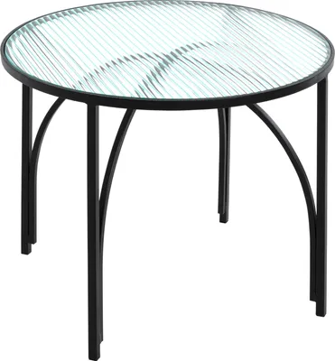 Produktbild von HAKU Beistelltisch schwarz - Metall, Sicherheitsglas 5 mm, B/H/T: 50x40x50 cm