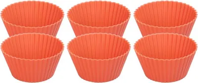 Obrázek produktu pro MagicHome, forma na pečení, na cupcake, silikonová, červená, sada 6 ks, 6,5x6,5x3 cm