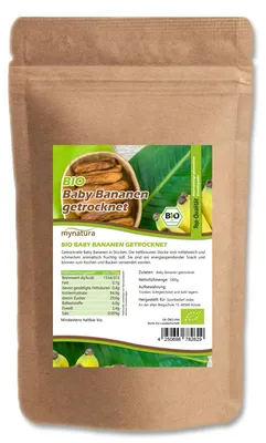 Produktbild von Mynatura  Getrocknete Mini-Bananen - ab 1000g - 2 Beutel (2x1000g)
