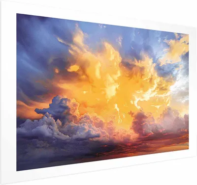 Produktbild von Posterpapier Poster - Beautiful Sunset - clouds in warm shades 30x21 cm Muster b-H-10021-ao-a