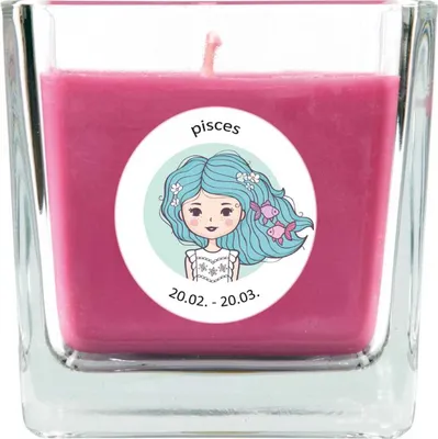 Imagen del producto de Vela perfumada en vaso - Signo zodiacal (Lavanda) - 190 gramos - 50 horas - Piscis