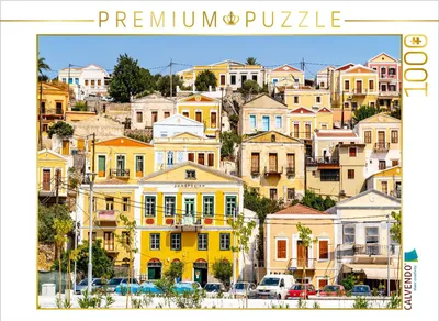 Produktbild von CALVENDO Puzzle Häuser in Gialos | 1000 Teile Lege-Größe 64x48cm Foto-Puzzle für glückliche Stunden