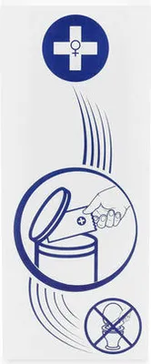 Produktbild von 1000x Hygienebeutel Damenhygiene Papierbeutel weiß mit Hinweisaufdruck