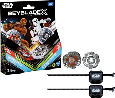 Produktbild von Beyblade X und Star Wars Collab Chewbacca 4-80LF vs. Sturmtruppler 5-70B, 8 Jahr(e)