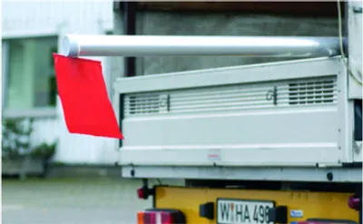 Produktbild von Warnflagge, rot unbedruckt, 300x300mm, Polyethylen - Bund = 10 Stk., 10 Stk.
