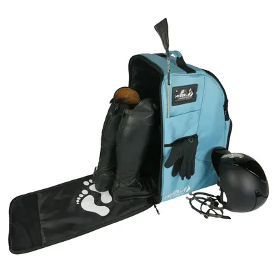 Produktbild von Reitstiefelrucksack/Reitstiefeltasche/Stiefeletten Taschen Deluxe mit Helmfach für Reitstiefel in vielen Farben