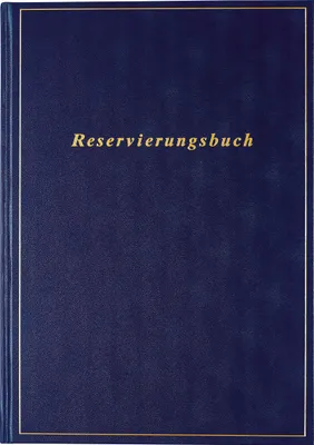 Produktbild von rido Reservierungsbuch 2027 A4 - 1 Tag = 2 Seiten - Premium Kunststoff dunkelblau