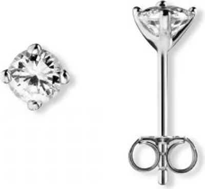 Obrázek produktu pro Náušnice O 5,0 mm zirkony 925/- stříbro rhodiované