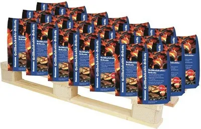 Produktbild von Grillbriketts aus naturbelassenem Laubholz für langes Grillvergnügen, 720 kg