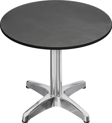 Produktbild von CPBL | HPL Bistrotisch | Ø:H 60 x 80 cm | Anthrazit / Aluminium | Zusatzgewicht | Rund | Bistrotisch Gastro Tisch