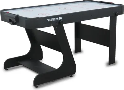 Produktbild von Pegasi Airhockey Tisch klappbar  Blizzard 5ft -  152x74x79cm  - Mit Punktezähler -  Air Hockey Table für Zuhause - Für Kinder und Erwachsene - Inkl. Zubehör - Schwarz