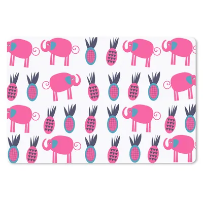 Produktbild von MuchoWow® Mauspad Mousepad Ananas - Elefant - Design 27x18 cm - Mousepads - Maus Mat - Pad - Mausunterlage - Büroartikel - Desk Matten