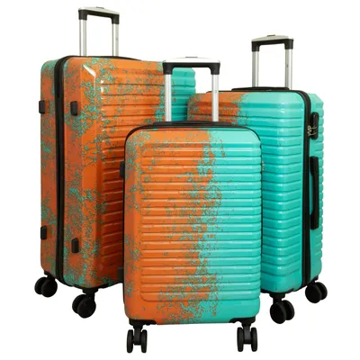 Produktbild von Hartschalen-Kofferset Trolleyset 3 teilig Sierra Farbe türkis-orange Motivkoffer
