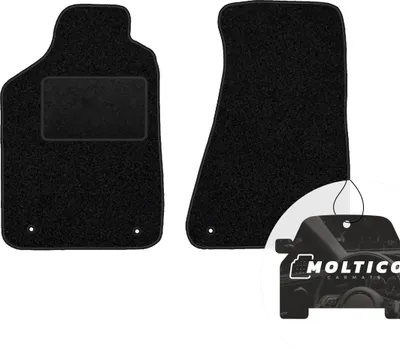 Produktbild von moto-MOLTICO Vorne Fußmatten Auto Velours Autoteppiche Schwarz Automatten Set 2-teilig passend für Audi 80 B4 1991-1995