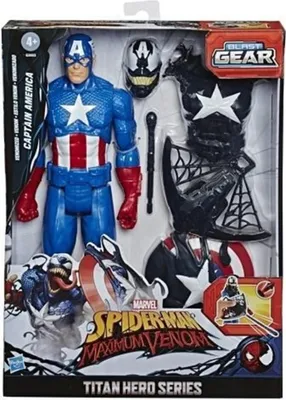 Produktbild von Hasbro, Captain America Venomisiert Artikuliert Marvel Serie Spider-Man Maximum Venom, Bunt