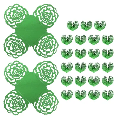 25 Truffelverpackungen, Spiegelpapier, 10 cm, dunkelgrün