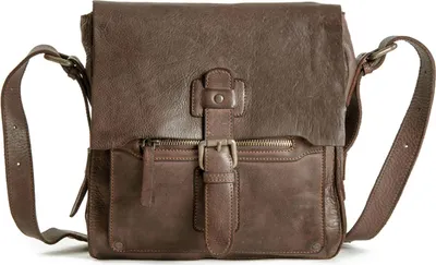 Produktbild von HAROLD'S Leder Umhängetasche Schultertasche Submarine Crossbag Brown dunkelbraun