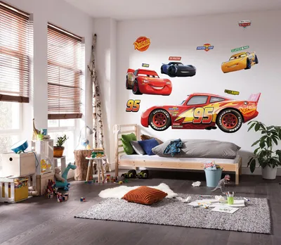 Produktbild von Komar Vlies Fototapete selbstklebend und konturgeschnitten "Cars XXL" - Größe: 127 x 200 cm (Breite x Höhe) - 1 Stück