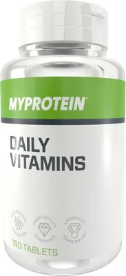 A bottle of MyProtein Daily Vitamins.
