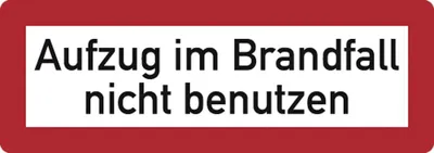 Produktbild von Schild PVC Aufzug im Brandfall nicht benutzen 74x210mm