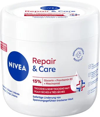 Produktbild von NIVEA Repair & Care Creme 2 x 400 ml 72h Feuchtigkeit